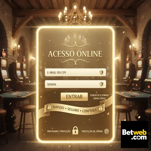 Tela de login da betweb com segurança para serviços VIP.