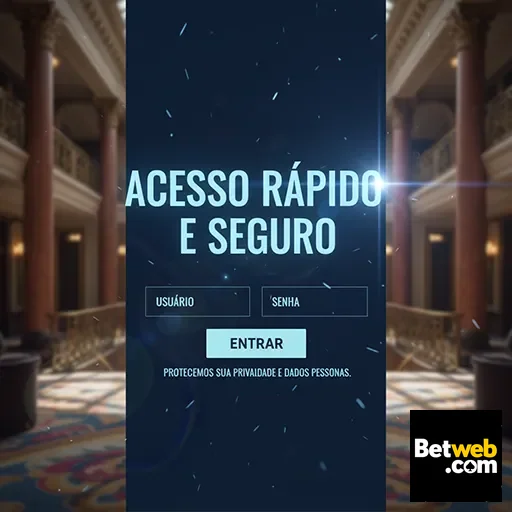 Tela de login da betweb destacando acesso seguro.