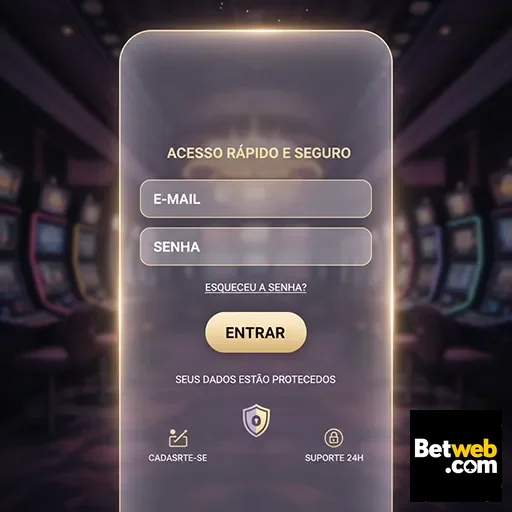 Tela de login do betweb com foco na segurança e agilidade.