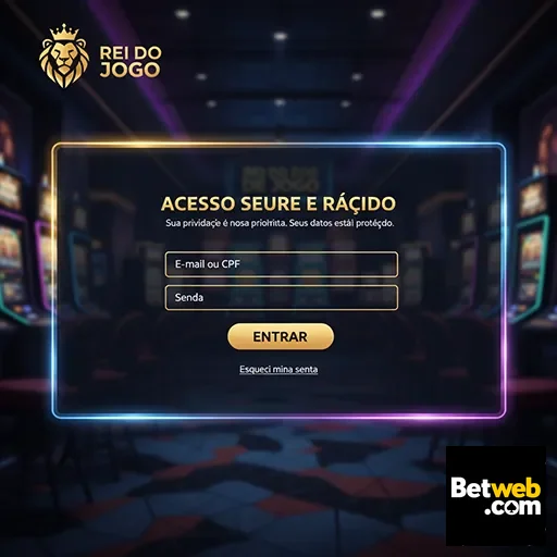 Tela de acesso seguro da betweb para serviços VIP.