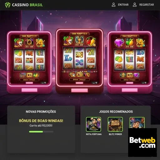 Três máquinas de slots do aplicativo da betweb apresentando jogos.