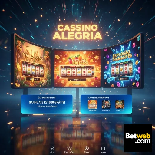 Exibição de jogos de slots no Cassino Alegria da betweb.