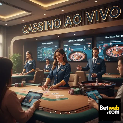 Jogadores interagem no cassino ao vivo da betweb.