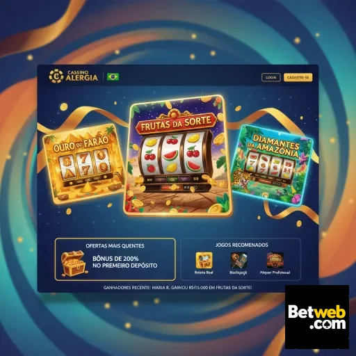 Interface do cassino online betweb com slots populares.
