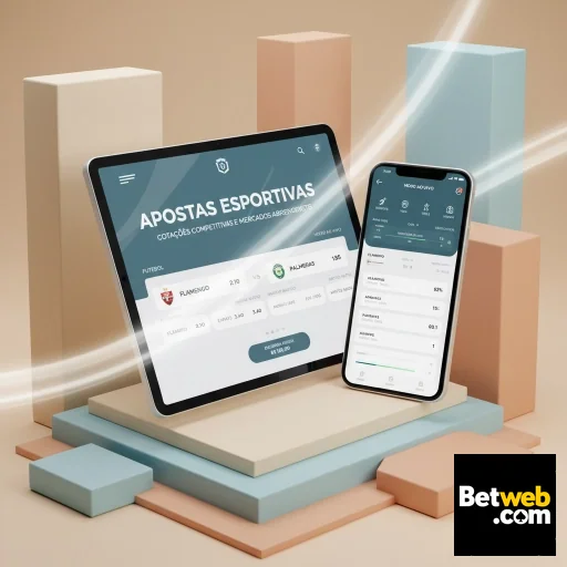 Interface da betweb mostrando apostas esportivas em dispositivos móveis.