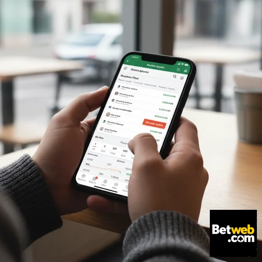 Usuário acessando o app da betweb para saques rápidos.