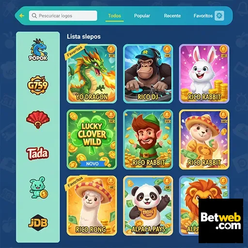 Lista de slots VIP no betweb com temas diversificados.