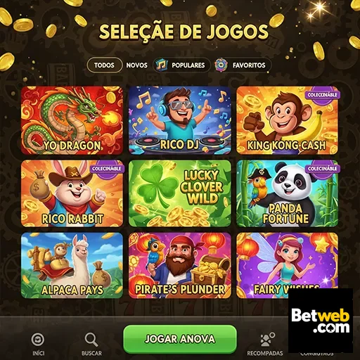 betweb apresenta a seleção de jogos para usuários VIP.