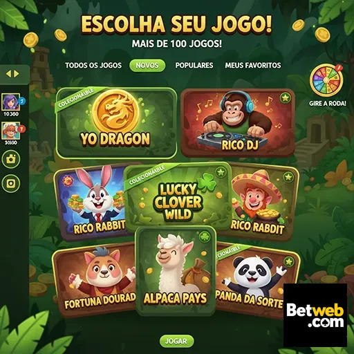 Interface do Betweb com jogos e opções de bônus VIP.