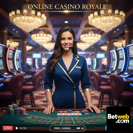 Interface da betweb com casino online e jogos de slots.