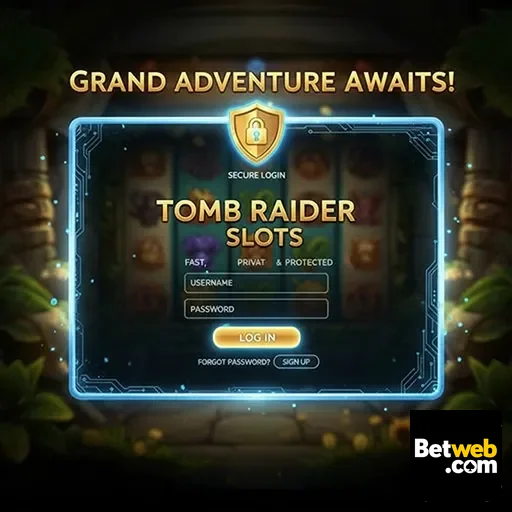 Tela de login segura da betweb para jogos de cassino.